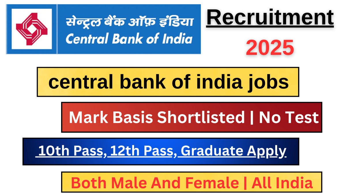 Central Bank of India Job 2025