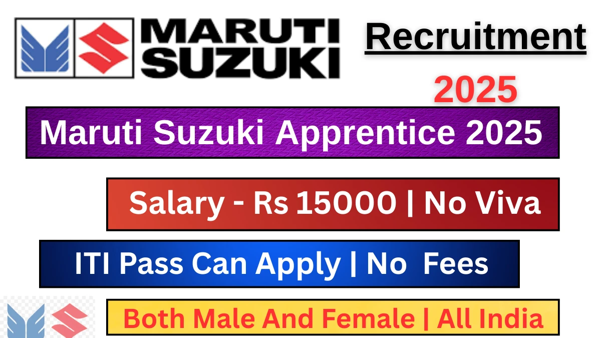 Maruti Suzuki Apprentice Recruitment 2025